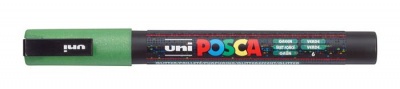 Dekormarker, 0,9-1,3 mm, UNI "Posca PC-3ML", fényes zöld